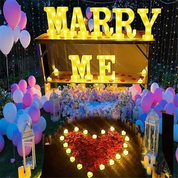 Valentines Decor 1000 Pieces Artificial Rose Petals with 24Pcs Heart Shaped LED - Picture 6 of 7